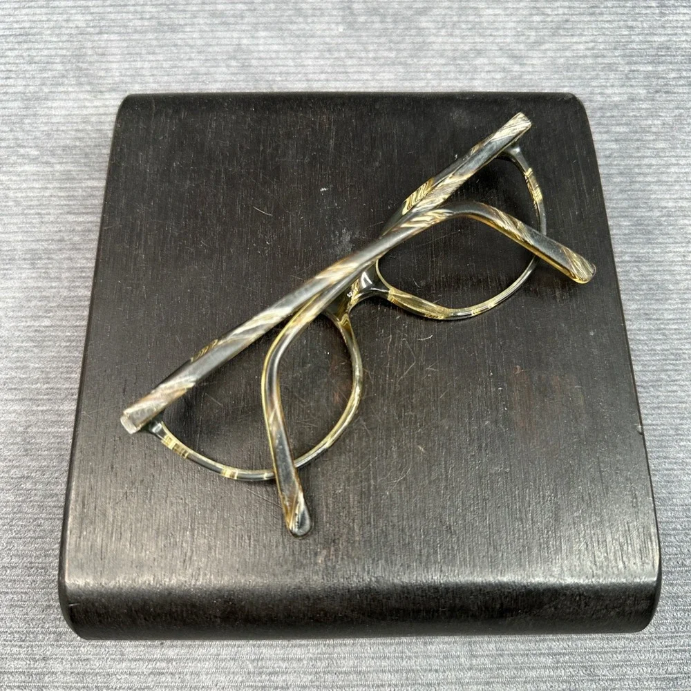 Bulova Newport Black Horn Cat Eye Eyeglasses Frames 52-17-135 NEWPORT BKHRN